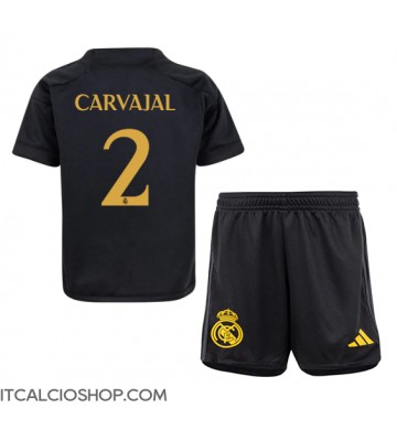Real Madrid Daniel Carvajal #2 Terza Maglia Bambino 2023-24 Manica Corta (+ Pantaloni corti)